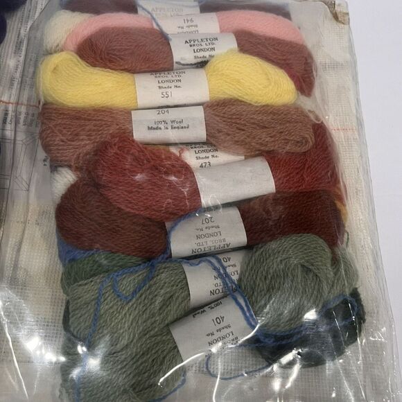 Stitchery Needlepoint Kit Victorian Posy Embroidery Footstool or Pillow Crewel - Picture 7 of 8